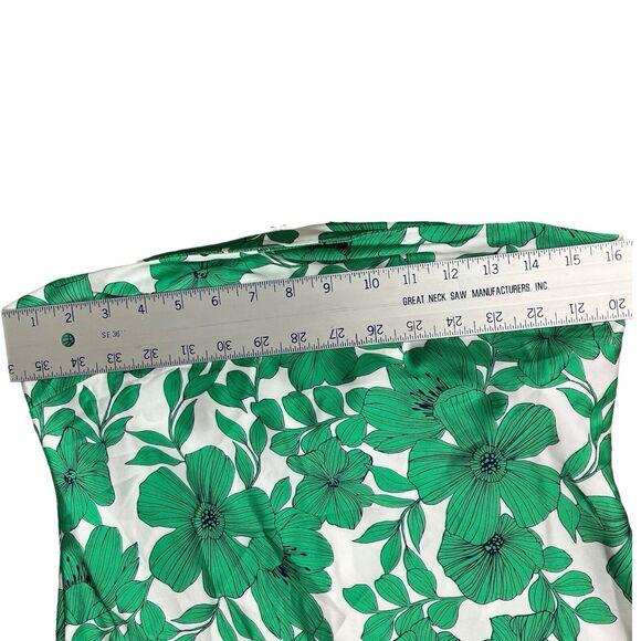 J Crew Collection Dress Women’s 8 Green Strapless Floral‎ Greenhouse Print - Picture 3 of 11